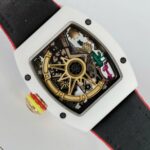 Richard Mille Super Clone Watches RM88 Smiley White Ceramic Fabic Nato Strap 42mm - Image 9