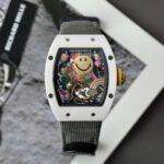 Richard Mille Super Clone Watch RM88 Smiley Fabic Nato Gray 42mm
