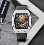 Richard Mille Super Clone Watch RM88 Smiley Fabic Nato Gray 42mm