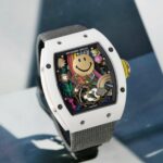 Richard Mille Super Clone Watch RM88 Smiley Fabic Nato Gray 42mm - Image 4