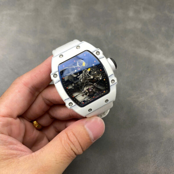 Richard Mille RM27-02 Rafael Nadal Tourbillon White Carbom Best Replica Watches 40x48mm