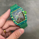 Richard Mille RM67-02 Case Green Carbon Refined Super Light 37 Grams 38.7×47.52mm Super Clone