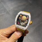 Richard Mille Super Clone Watch RM88 Smiley White Ceramic 42mm