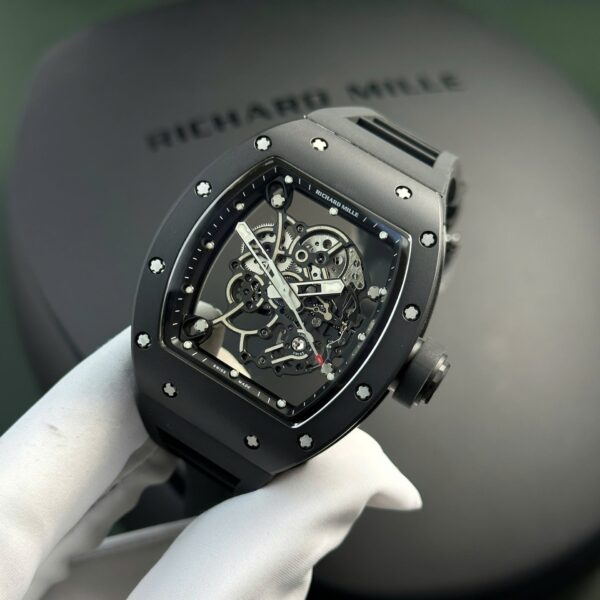 Richard Mille Replica Watch RM055 Black Ceramic Rubber Strap BBR Factory 42,7×49,9mm
