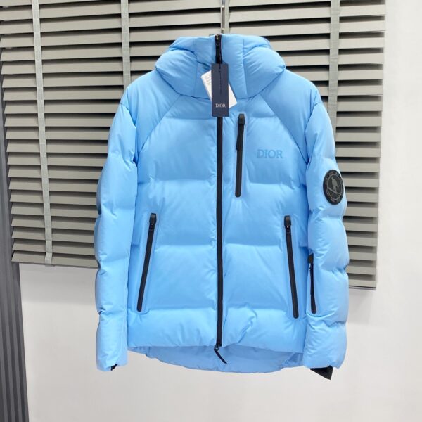 Dior x Descente x Peter Doig Light Blue Puffer Coat