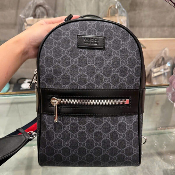 Gucci Supreme Black Monogram Pattern Super Grade Backpack 29x20x6cm