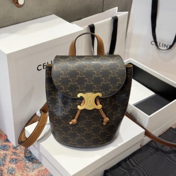 Women's Celine Bonnie Super Premium Monogram Pattern Backpack 25x18x13 cm
