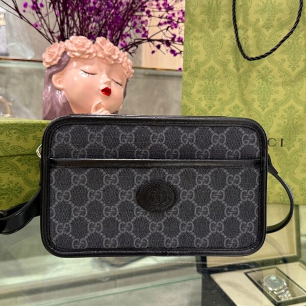 Gucci Mini Bag GG Retro Black Super Premium Crossbody Bag 22x14x6cm
