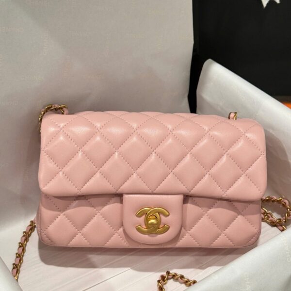 Chanel Classic Bell Replica Bag 11 Pink Colors Gold Lock 20cm