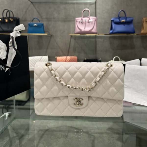 Chanel Classic Replica 11 Women's White Calfskin Bag 25cm