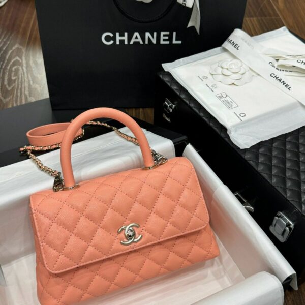Chanel Coco Rep 1:1 High-end Women's Orange Calfskin Bag 24x14x10cm