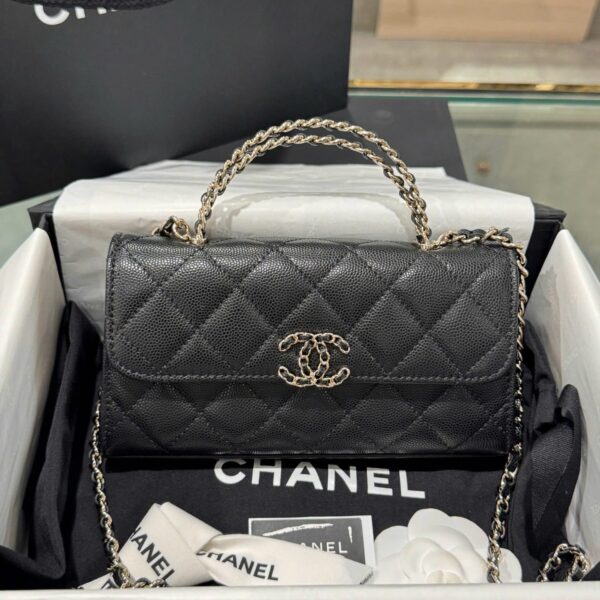 Chanel Kelly 23P Super Grade Women's Black Leather Bag 19x10x4.5cm
