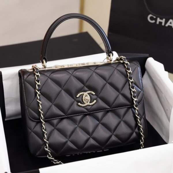 Chanel Trendy Replica 11 Women's Black Handbag New Lock 25x17x12cm