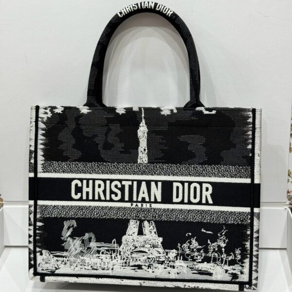 Dior Book Tote Super Premium Women's Eiffel Tower Pattern 36.5cm Bag