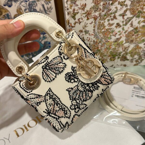 Dior Micro Lady Super Premium Butterfly Pattern 12cm Handbag