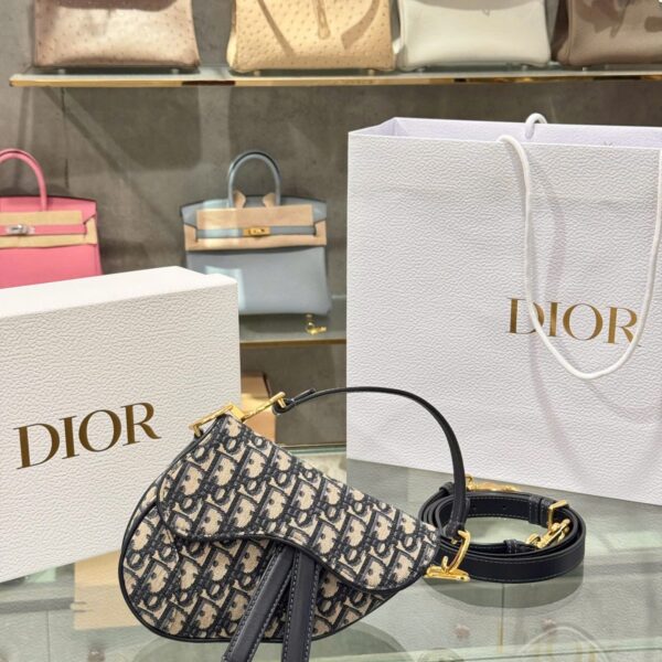 Dior Saddle Super Premium Bag Dior Pattern Gold Lock 21x18x5cm