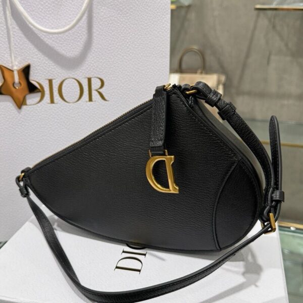 Dior Saddle Premium Cow Leather Women's Black Bag 20x15x4cm