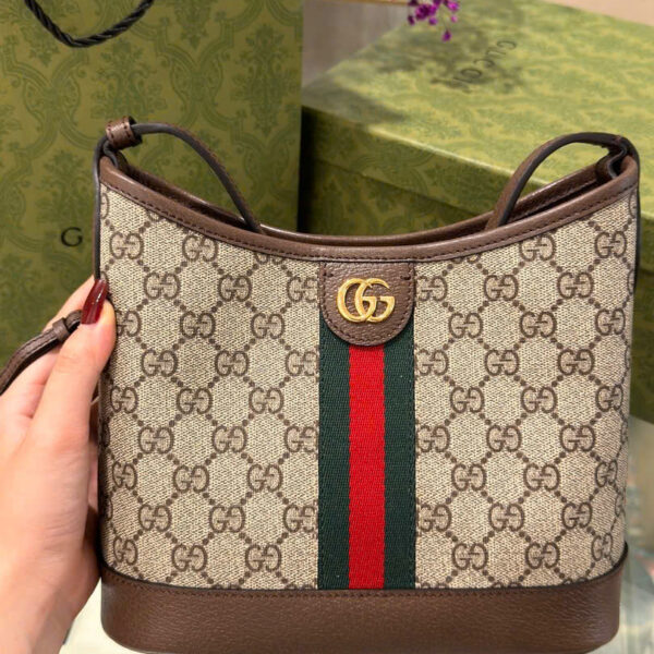 Gucci Ophidia Hobo Super Premium Monogram Pattern Bag 23x21x12cm