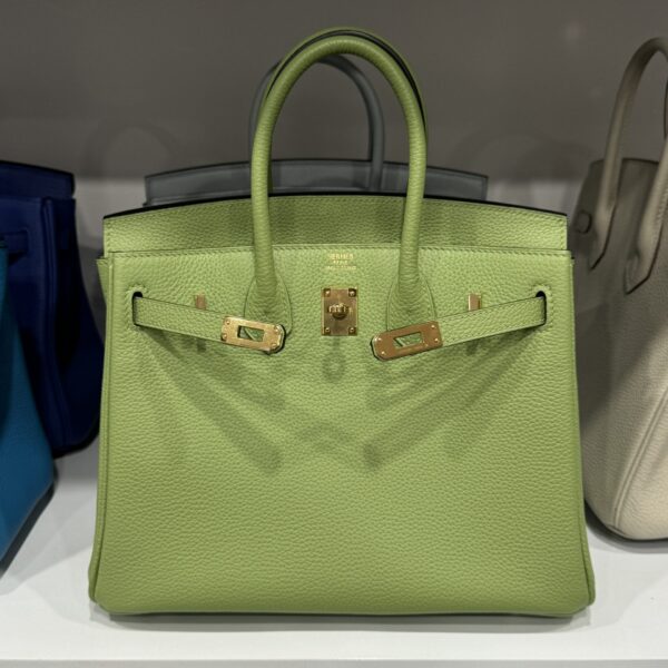 Hermes Birkin Bag PHW Togo Women Green Gold Lock Super Quality 25cm
