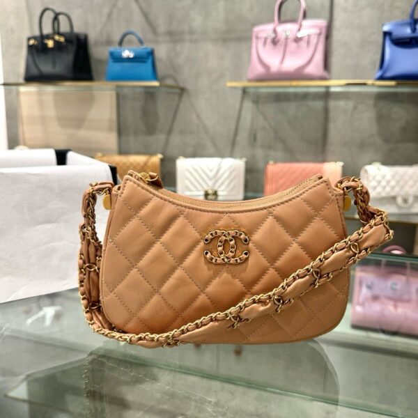 Bag Like Auth Chanel 23K Hobo Women Brown Color 20.5x12x4.5cm