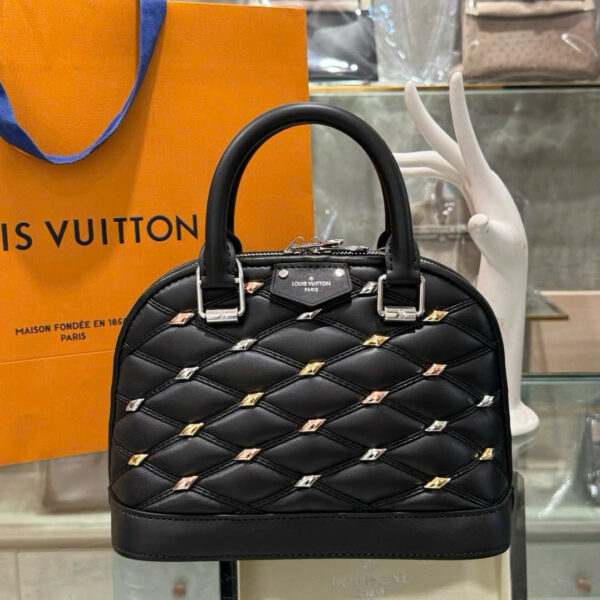 Louis Vuitton LV Alma BB Super Premium Women's Black Handbag 23.5x17.5x11.5cm