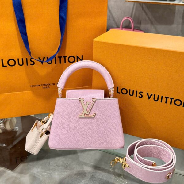 Louis Vuitton LV Capucines Women's Pink Premium Handbag 21cm
