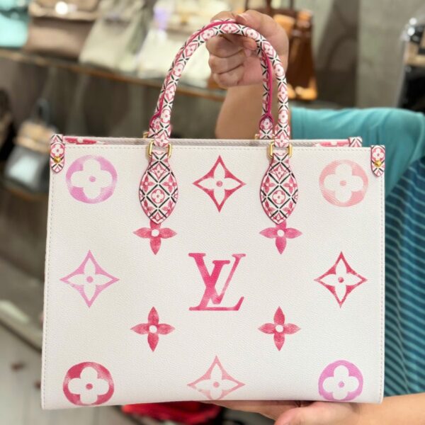 Louis Vuitton LV OnTheGo Monogram Pink Pattern Handbag 35cm