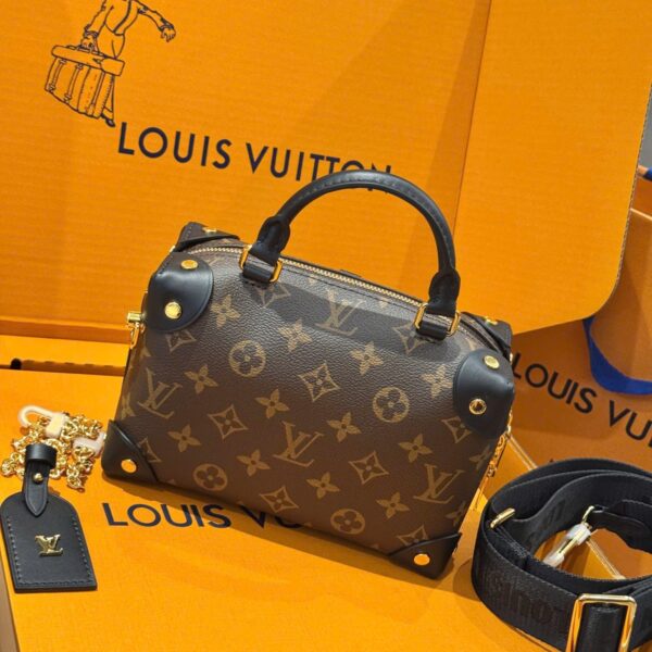 Louis Vuitton LV Petite Malle High-end Monogram Pattern Bag 20x14x7.5cm