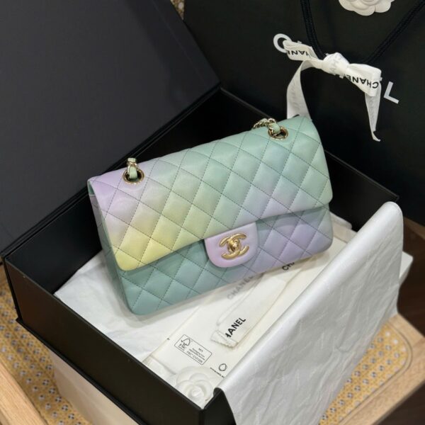 Women's Chanel Classic Replica 11 Sheepskin Bag with Gold Lock 23cm