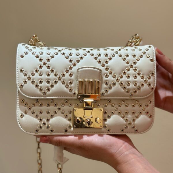 Women's Dior Addict Lucky Like Auth White Bag 21x13x3cm