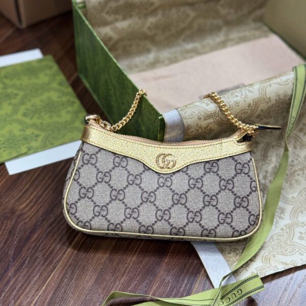Gucci Ophidia Women's Premium Monogram Pattern Handbag 19x10x3cm