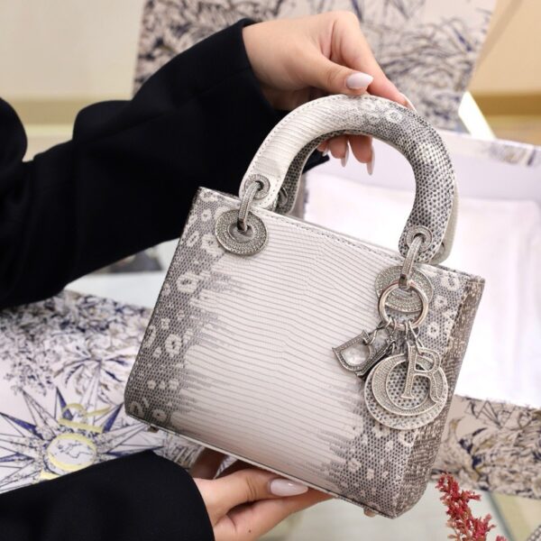 Replica 11 Dior Lady Lizard Skin Women's Handbag 17cm