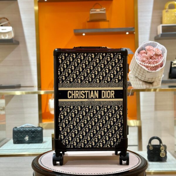 Dior Super Premium Oblique Pattern Suitcase 31x21x57cm