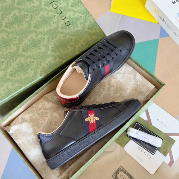 Gucci Men's Black Ace Bee Sneakers