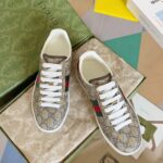 Gucci Classic Ace Series Embroidered Little Bee White Shoes - Image 6