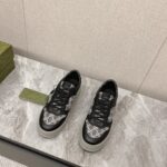Gucci Double G Embossed Punching Sports Couple Thick-Soled White Shoes
