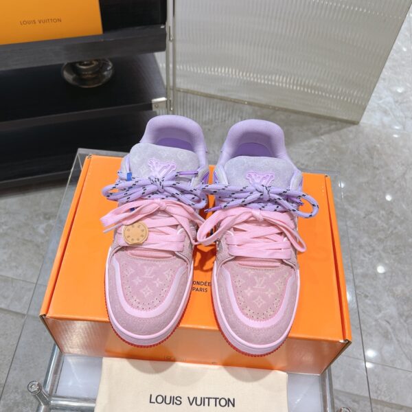 Louis Vuitton LV Trainer Sneakers - Pink and Lavender Colorway