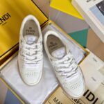 FENDI Match Leather Sneakers - Image 8