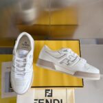 FENDI Match Leather Sneakers - Image 9