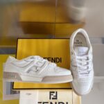 FENDI Match Leather Sneakers - Image 11