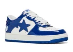 A Bathing Ape Bape Sta – Patent Leather White Blue - Image 2