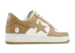 A Bathing Ape Bape Sta – Patent Leather White Khaki - Image 3
