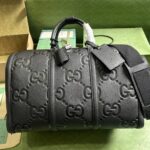 Gucci GG Embossed Leather Duffle Bag 725282