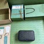 Gucci Jumbo GG Toiletry Case In Black Leather 766957 - Image 4