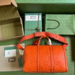 Gucci GG Embossed Leather Duffle Bag 725282 - Image 4