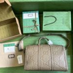 Gucci GG Embossed Leather Duffle Bag 725282 - Image 4