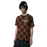 Louis Vuitton Damier LV Crystal Patch Brown T‑Shirt - Image 4