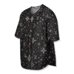 Louis Vuitton Monogram Denim Black Baseball Shirt - Image 2