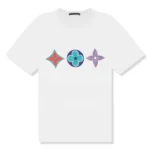 Louis Vuitton Monogram Printed Multi White T‑Shirt