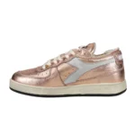 Diadora Mi Basket Row Cut Metallic Used Lace Up Sneakers - Image 3